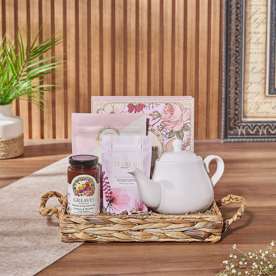 Spot of Tea Gift Tray from Hamilton Baskets, enjoy a stunning gift set with enough to entertain - Hamilton Delivery