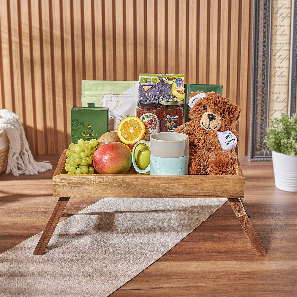 Get Well Gourmet Snack Tray – how the gift is presented