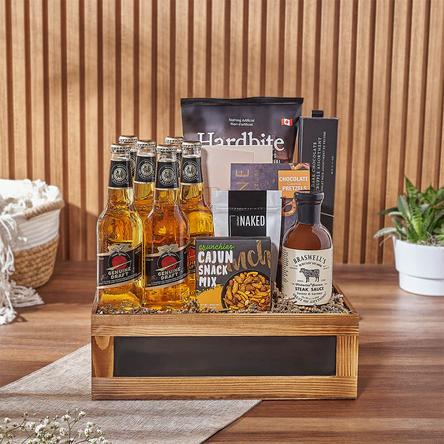 Beer & Total Snacking Crate, beer gift, beer, gourmet gift, gourmet, chocolate gift, chocolate, Hamilton delivery