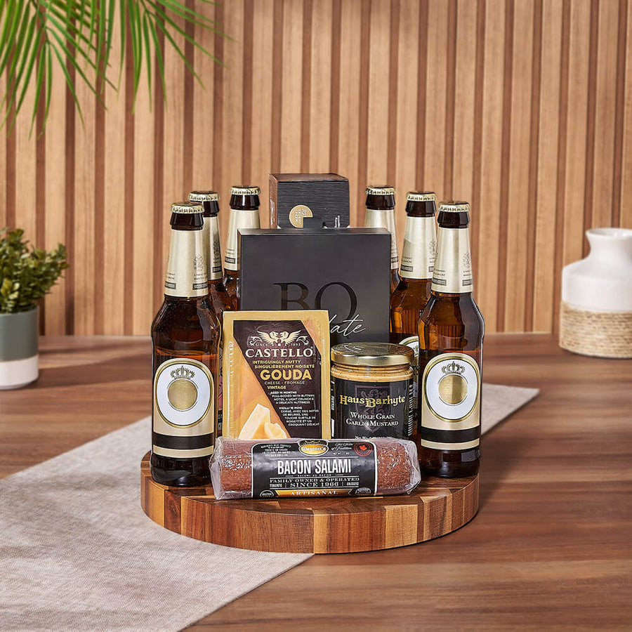 Brockton Beer & Snacks Basket, beer gift, beer, charcuterie gift, charcuterie, Hamilton delivery