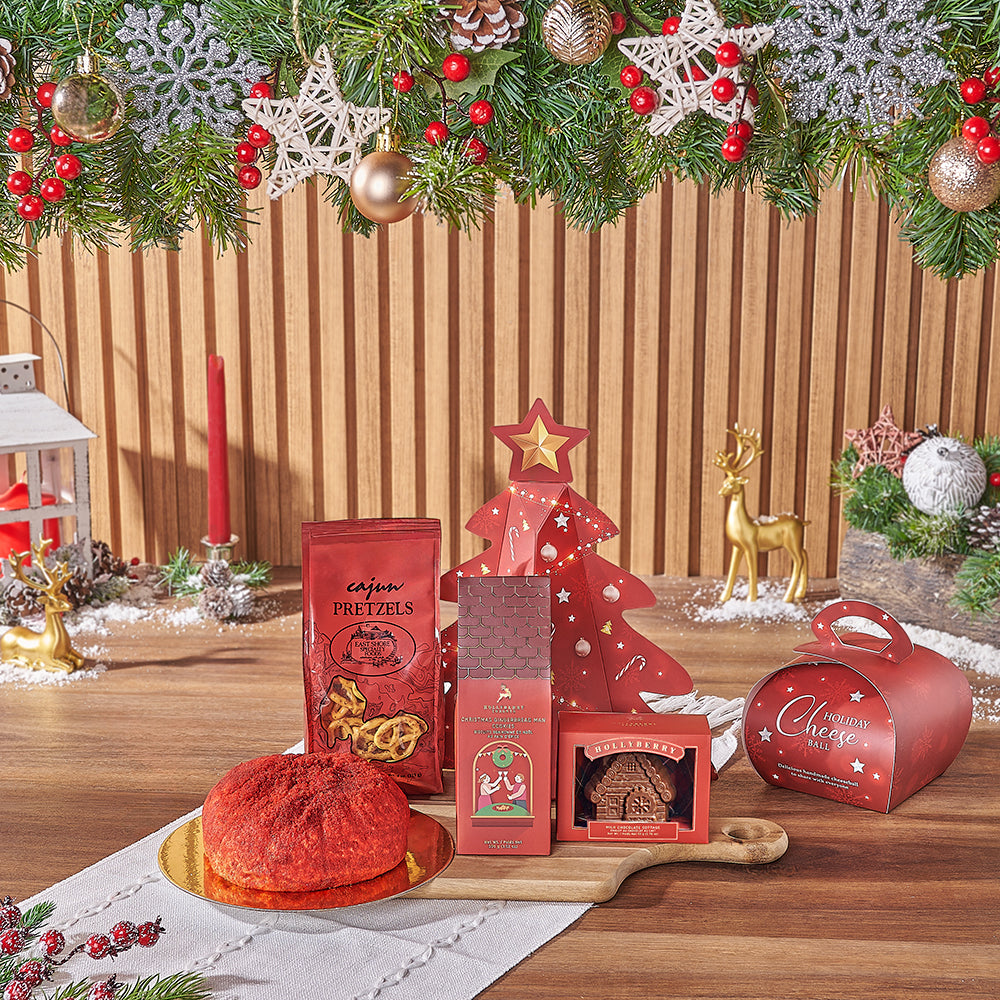 Christmas Gingerbread Treats Gift Basket – how the gift is presented