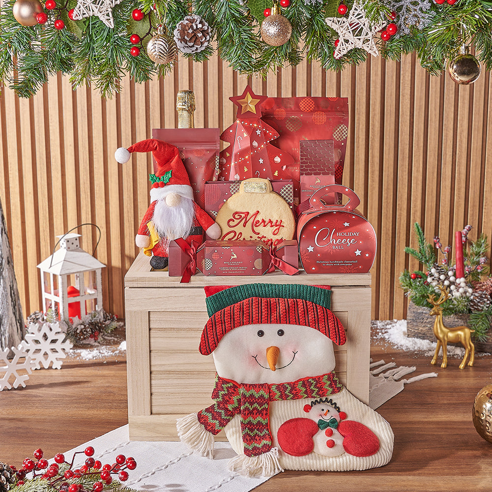 Sparkling Wine Christmas Cookie Gift – how the gift is presented