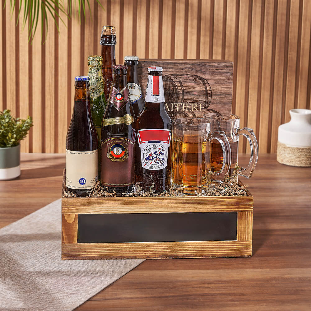 Bourbon Truffles and Beer Crate – how the gift is presented
