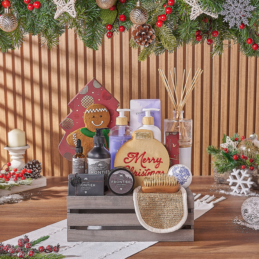 Complete Christmas Spa Gift Crate, Christmas gift, Christmas, spa gift, spa, chocolate gift, chocolate, Hamilton delivery