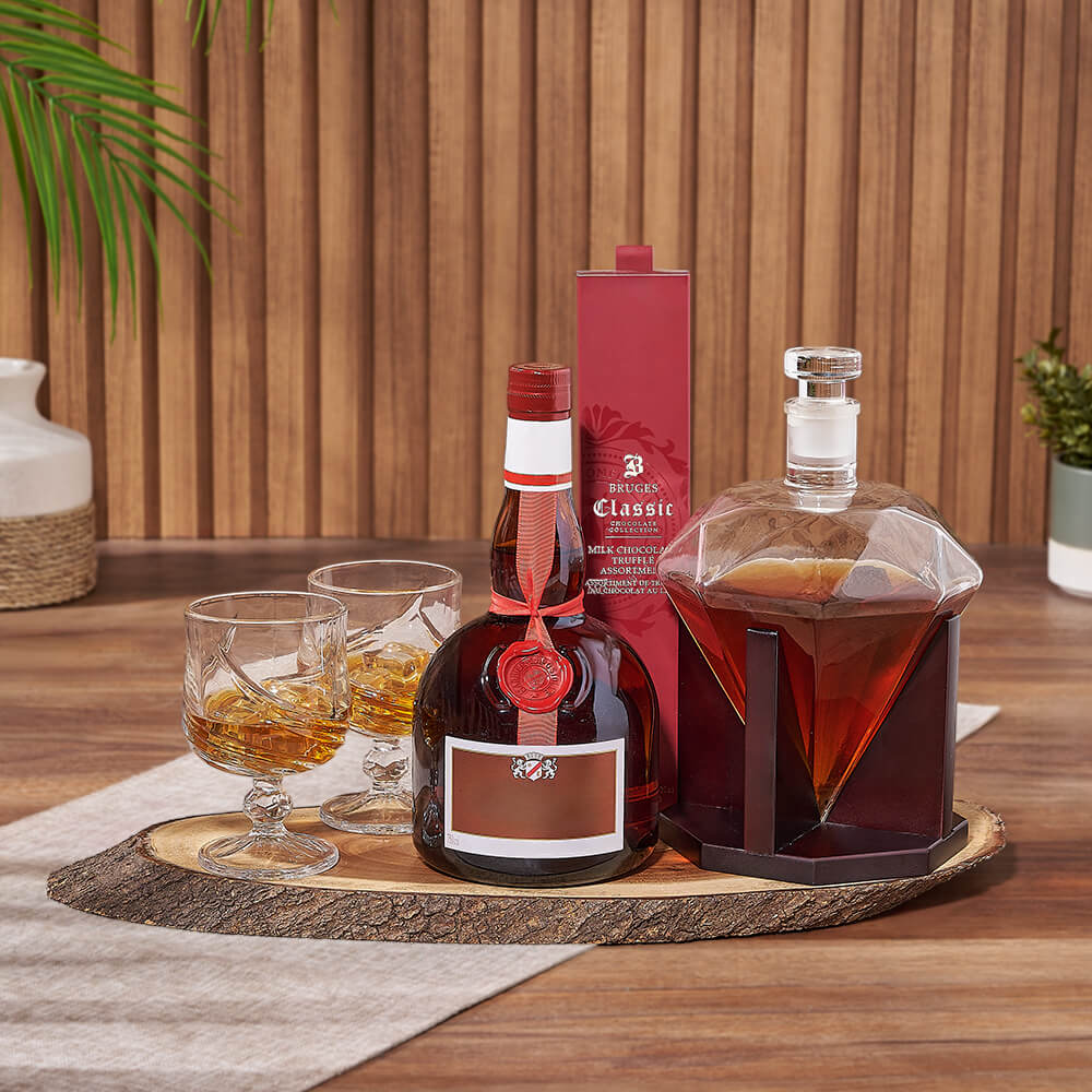 Vodka with Milk Truffles Basket – how the gift is presented