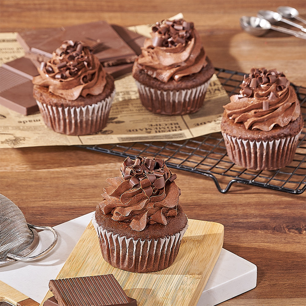 Chocolate Buttercream Shavings Cupcakes – how the gift is presented