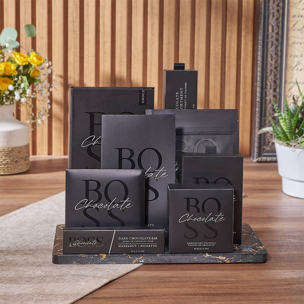 Dark Chocolate Collection Gift Box – how the gift is presented
