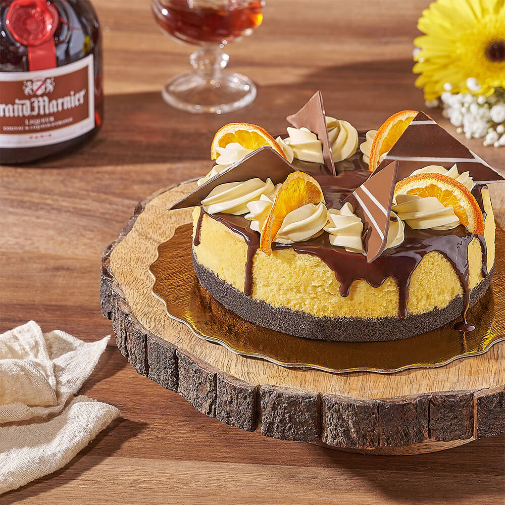 Candied Orange Grand Marnier Cheesecake – how the gift is presented