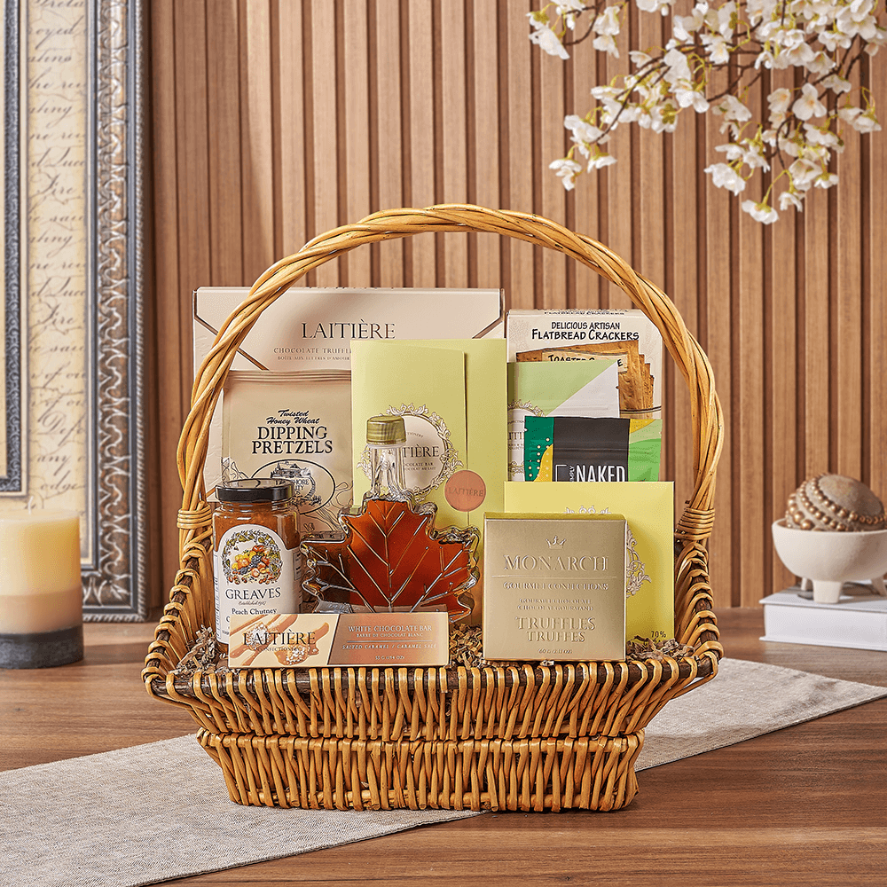 Halal Entertaining Gourmet Basket – how the gift is presented