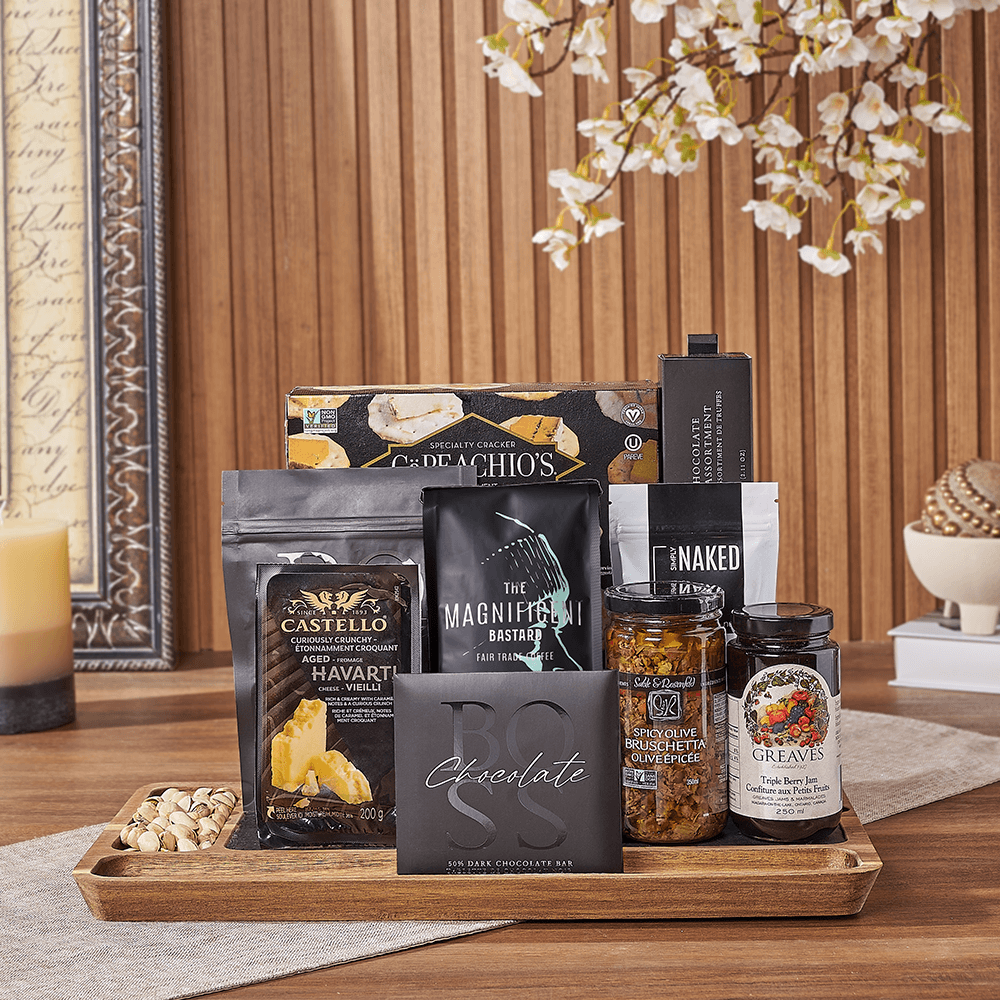 Halal Gourmet Snack Platter – how the gift is presented
