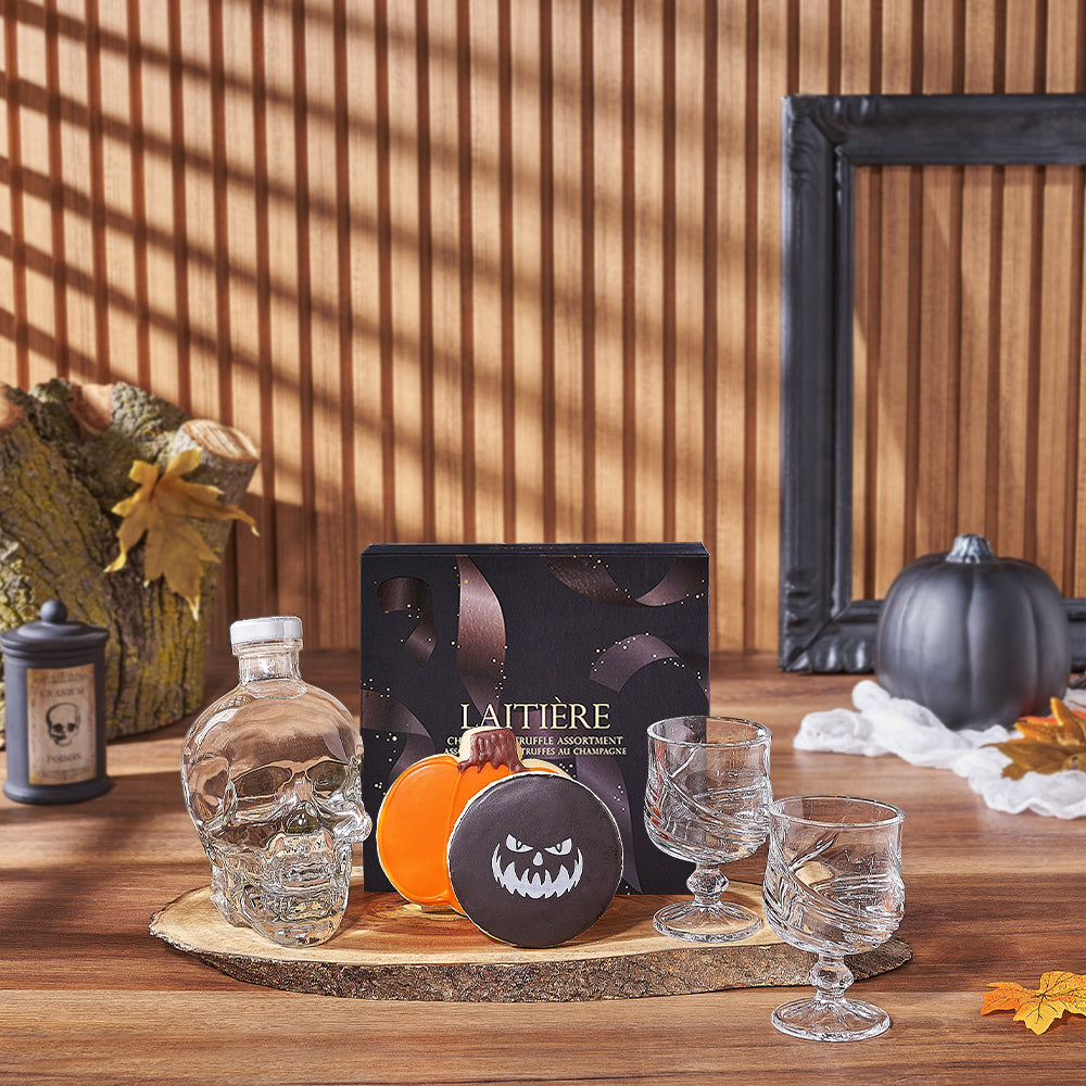 Halloween Vodka with Artisan Treats – how the gift is presented