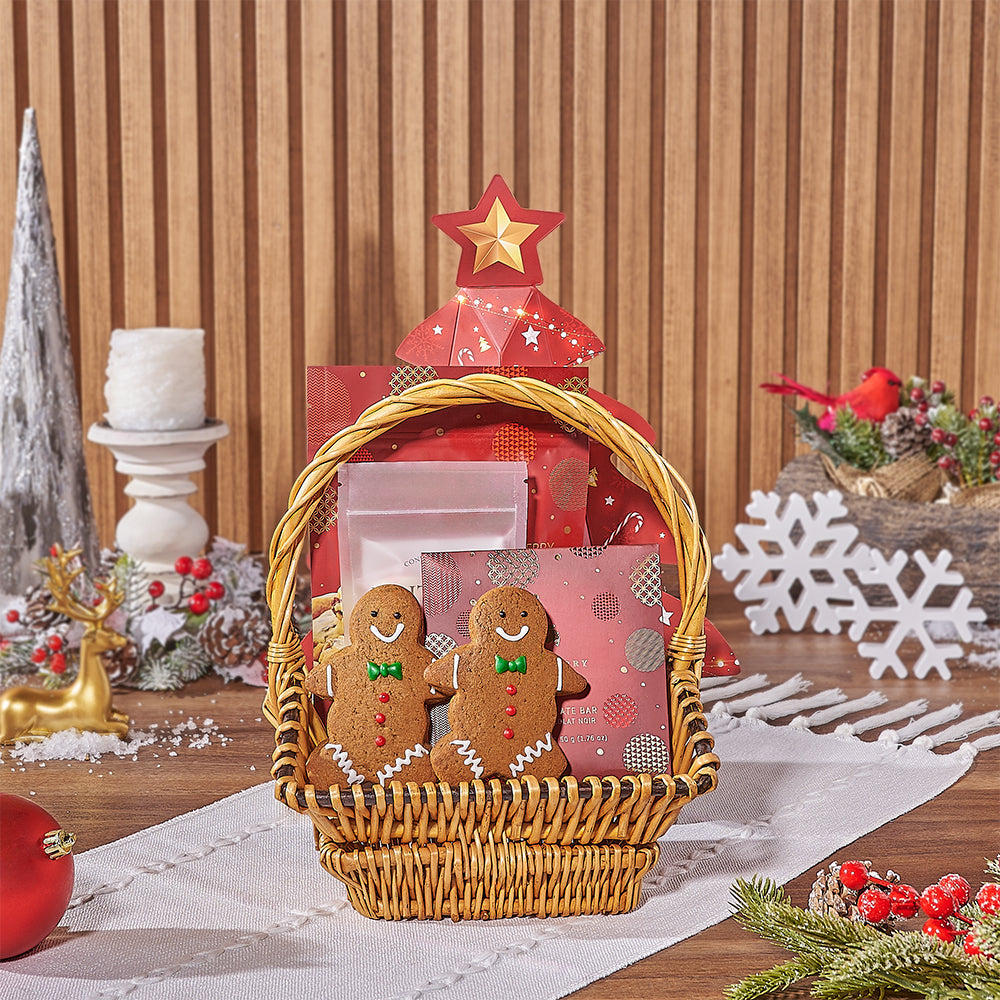 Christmas Chocolate and Candy Basket – how the gift is presented