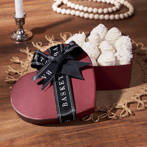 Heart Full of White Chocolate Strawberries Chocolate Covered Strawberry gift baskets