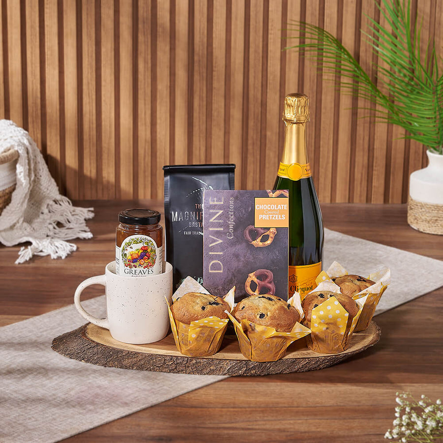 Muffin, Chocolate & Champagne Delight Gift Set, champagne gift, champagne, sparkling wine gift, sparkling wine, muffin gift, muffin, Hamilton delivery
