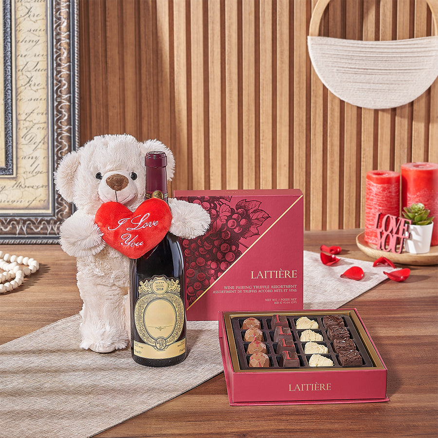 Richview Valentine’s Day Wine Basket, wine gift, wine, chocolate gift, chocolate, Hamilton delivery