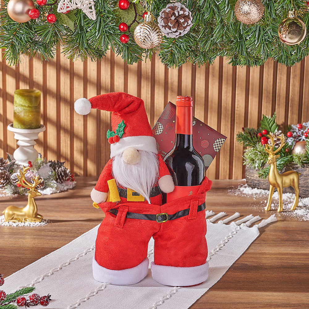 Santa Pants Holiday Wine Gift – how the gift is presented
