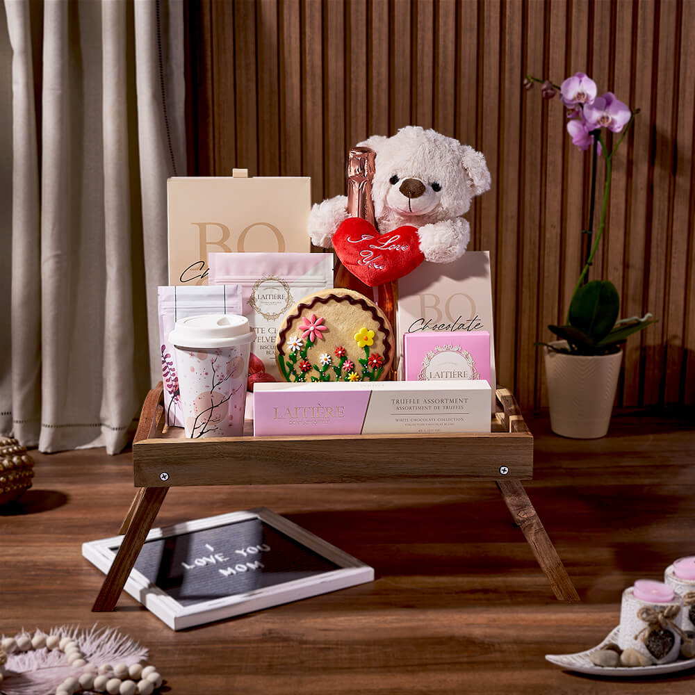 Mom's Sparkling Wine Basket – how the gift is presented