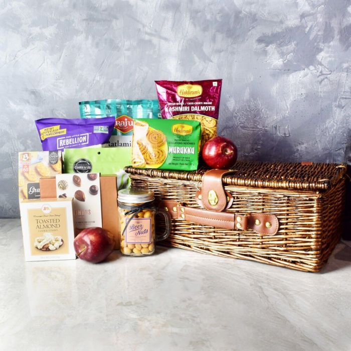 Diwali Celebration Snack Basket – how the gift is presented