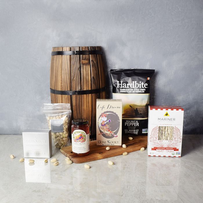 Truffle and Chocolate Snack Gift Basket – how the gift is presented
