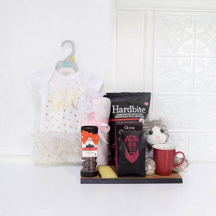 Deluxe Baby Girl Gift Basket – how the gift is presented