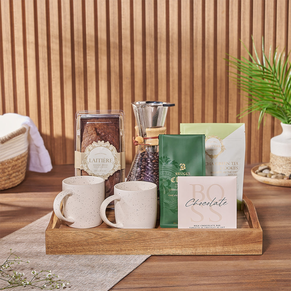 Treat your loved ones to a delightful morning with our Banana Loaf & Coffee Gift Set - Hamilton Delivery