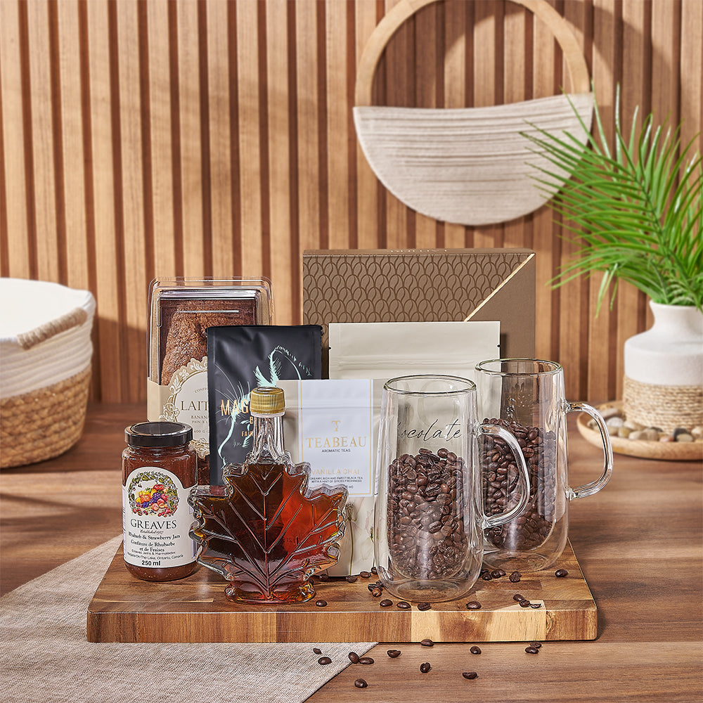 With the Coffee, Tea &amp;amp; Treats Gift Set, indulge in a classic coffee or tea break, Hamilton delivery 