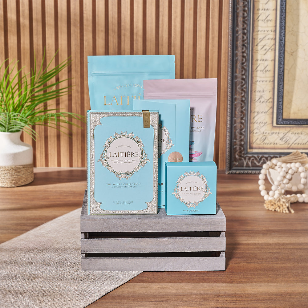 Artisan Chocolate Collection Basket – how the gift is presented
