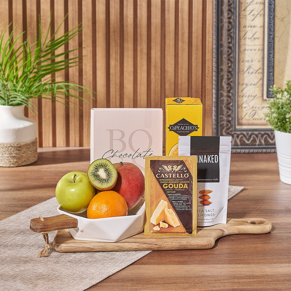 The Fresh & Fruity Gift Basket, celebrate special occasions and those special people, Hamilton delivery