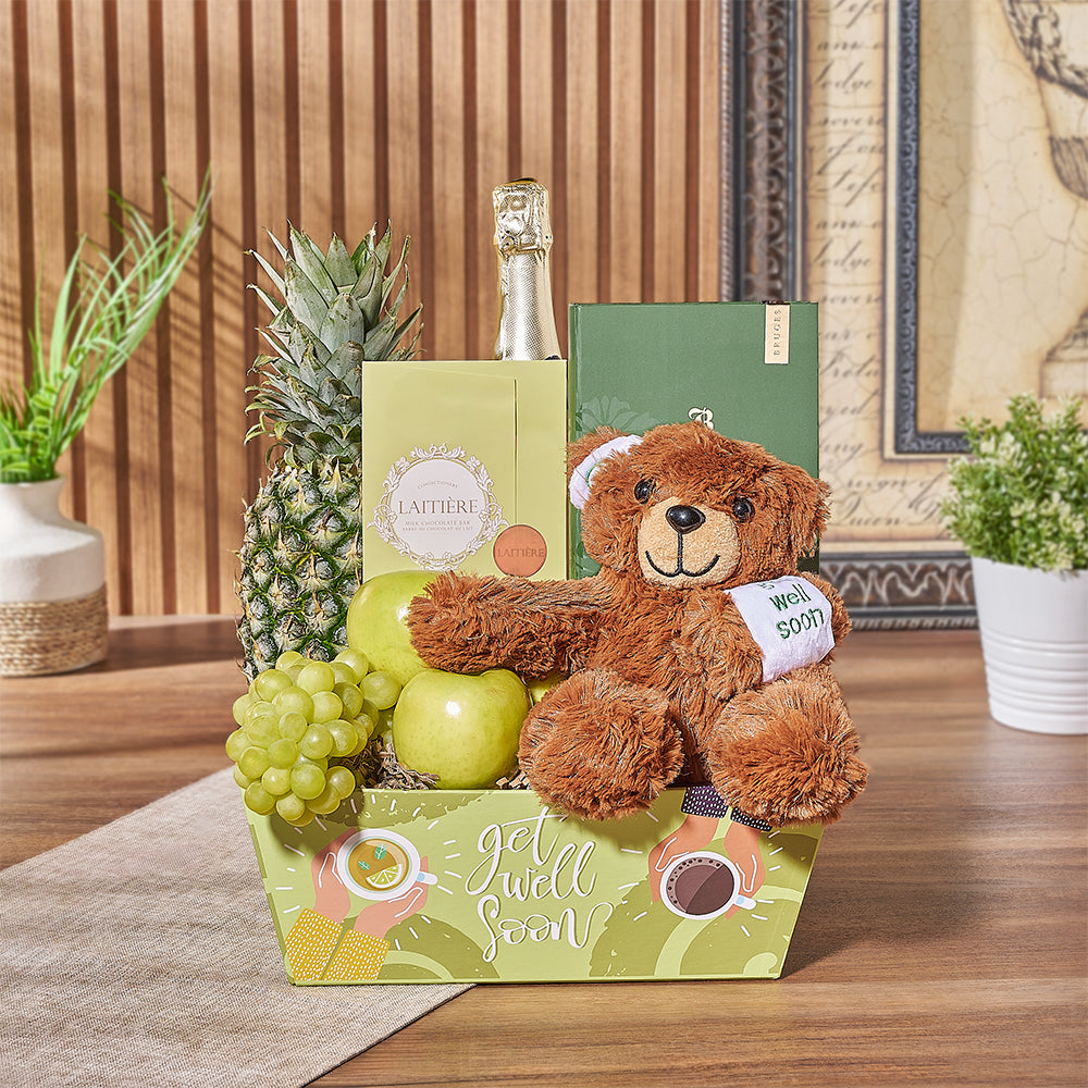 The Fruity Wonder Get Well Champagne Set from Hamilton Baskets - Hamilton delivery