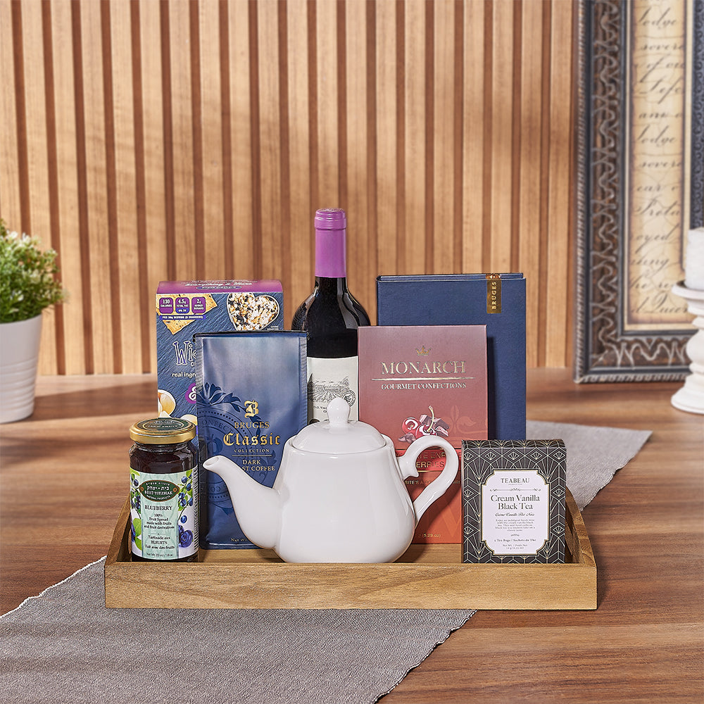 Kosher Wine and Tea Set – how the gift is presented