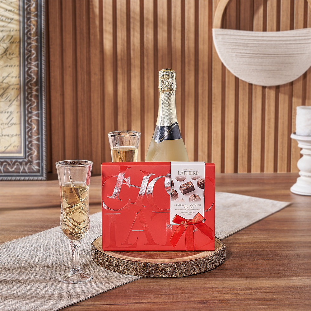 Maryvale Champagne &amp; Truffle Gift - Champagne Gift Basket - Hamilton Delivery