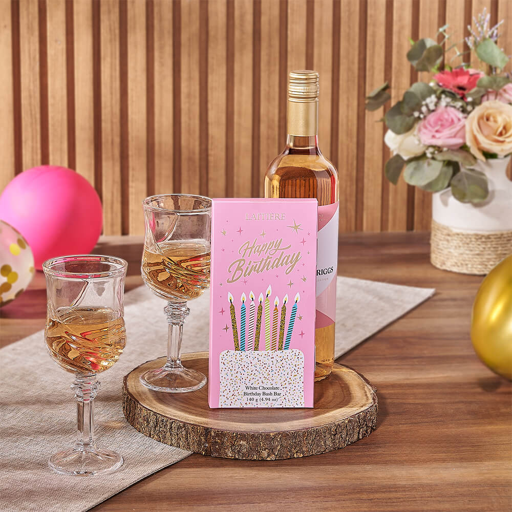 Birthday Bash &amp; Wine Gift, wine gift, wine, birthday gift, birthday, chocolate gift, chocolate, Hamilton delivery