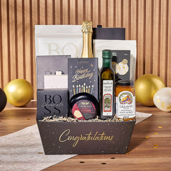 Birthday Party & Champagne Gift, champagne gift, champagne, sparkling wine gift, sparkling wine, chocolate gift, chocolate, Hamilton delivery