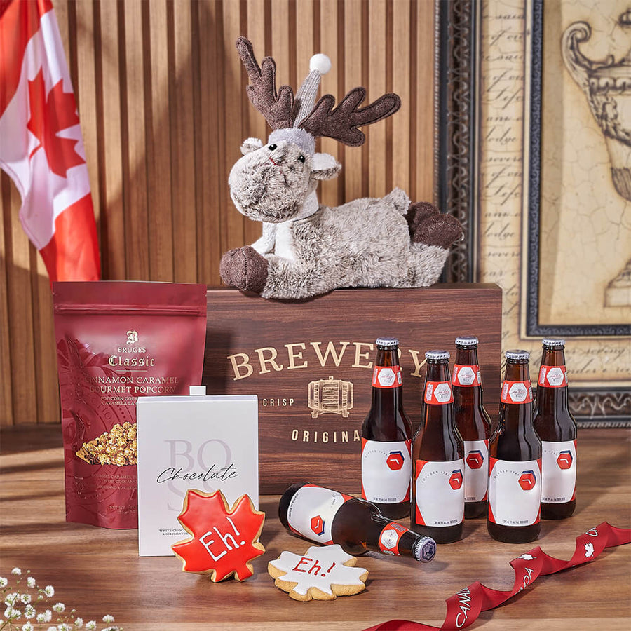 Canada Day Sweet Treat & Beer Gift, beer gift, beer, canada day gift, canada day, cookie gift, cookie, Hamilton delivery