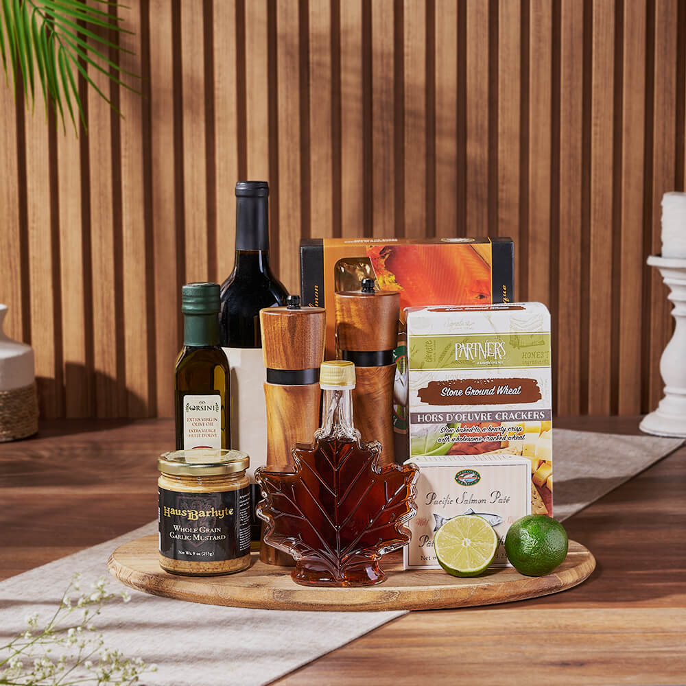 Candied Salmon & Wine Gift Set, wine gift, wine, seafood gift, seafood, gourmet gift, gourmet, Hamilton delivery