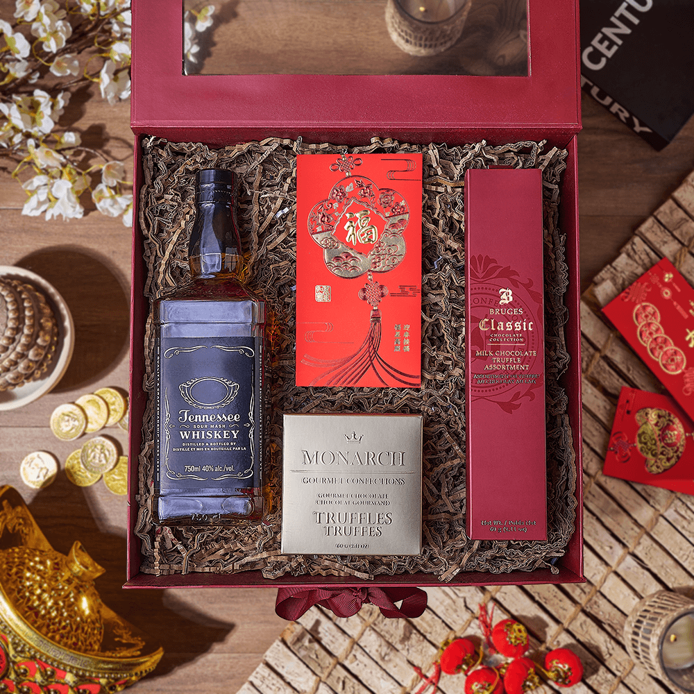 Whiskey Gift Box Chinese New Year – how the gift is presented