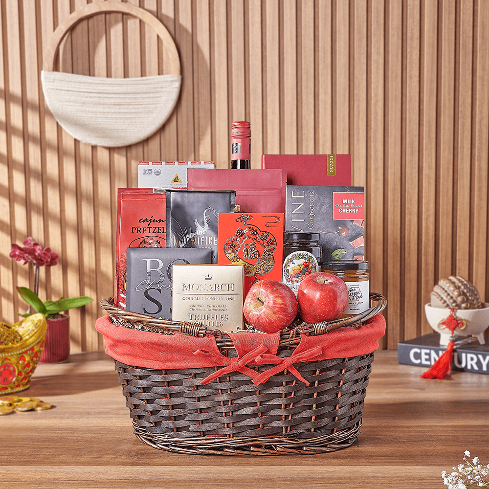 Festive Chinese New Year Wine Gift – how the gift is presented