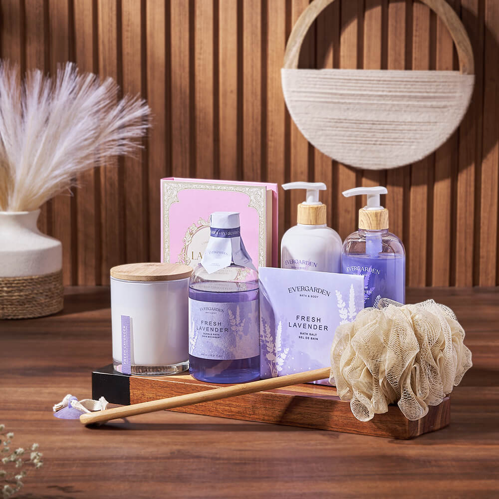 Chocolate & Lavender Spa Gift Board, spa gift, spa, bath & body gift, bath & body, chocolate gift, chocolate, Hamilton delivery
