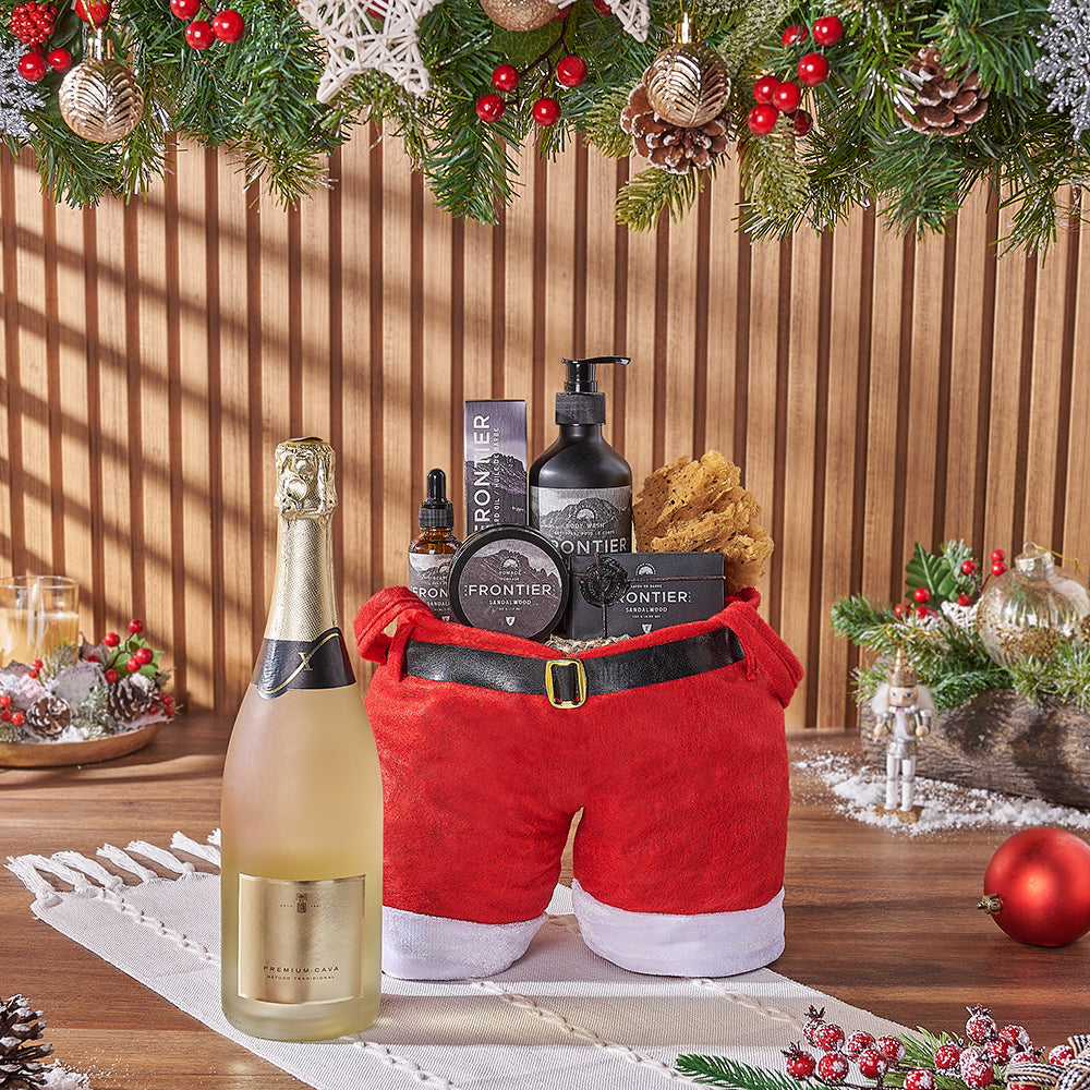Christmas Champagne &amp; Spa Gift Bag, christmas gift, christmas, champagne gift, champagne, sparkling wine gift, sparkling wine, spa gift, spa, mens spa gift, mens spa, Hamilton delivery