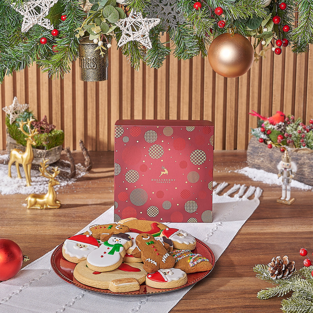 Handmade Assorted Christmas Cookies Gift Box – how the gift is presented