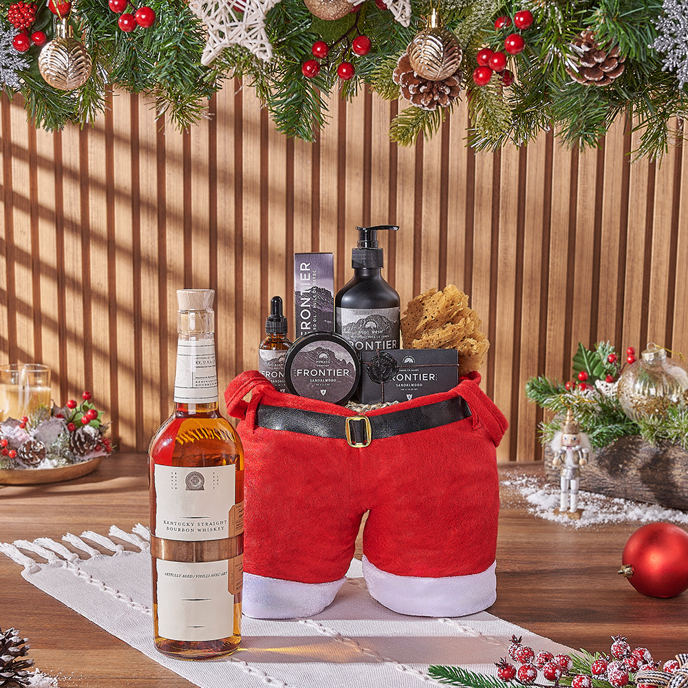Christmas Liquor &amp; Spa Gift Bag, liquor gift, liquor, spa gift, spa, Christmas gift, Christmas, men's spa gift, men's spa, Hamilton delivery