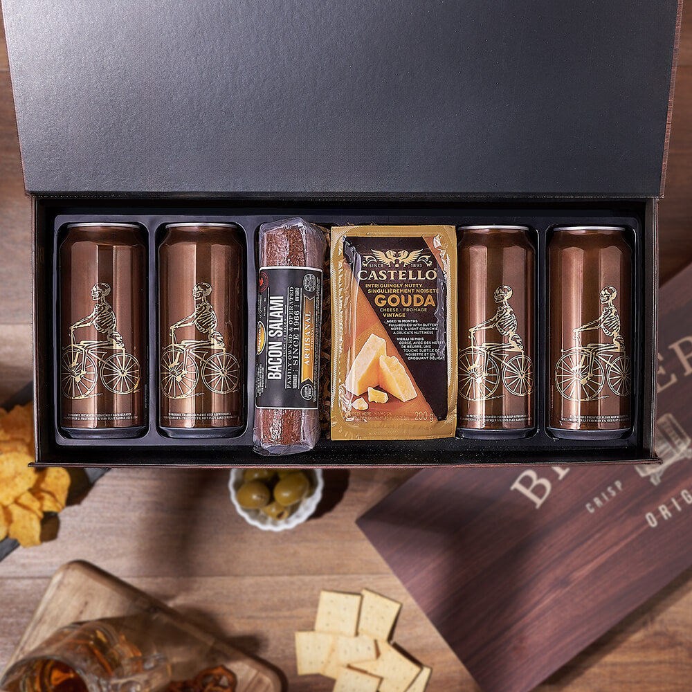 Craft Brew &amp; Charcuterie Gift Box, charcuterie gift, charcuterie, beer gift, beer, Hamilton delivery