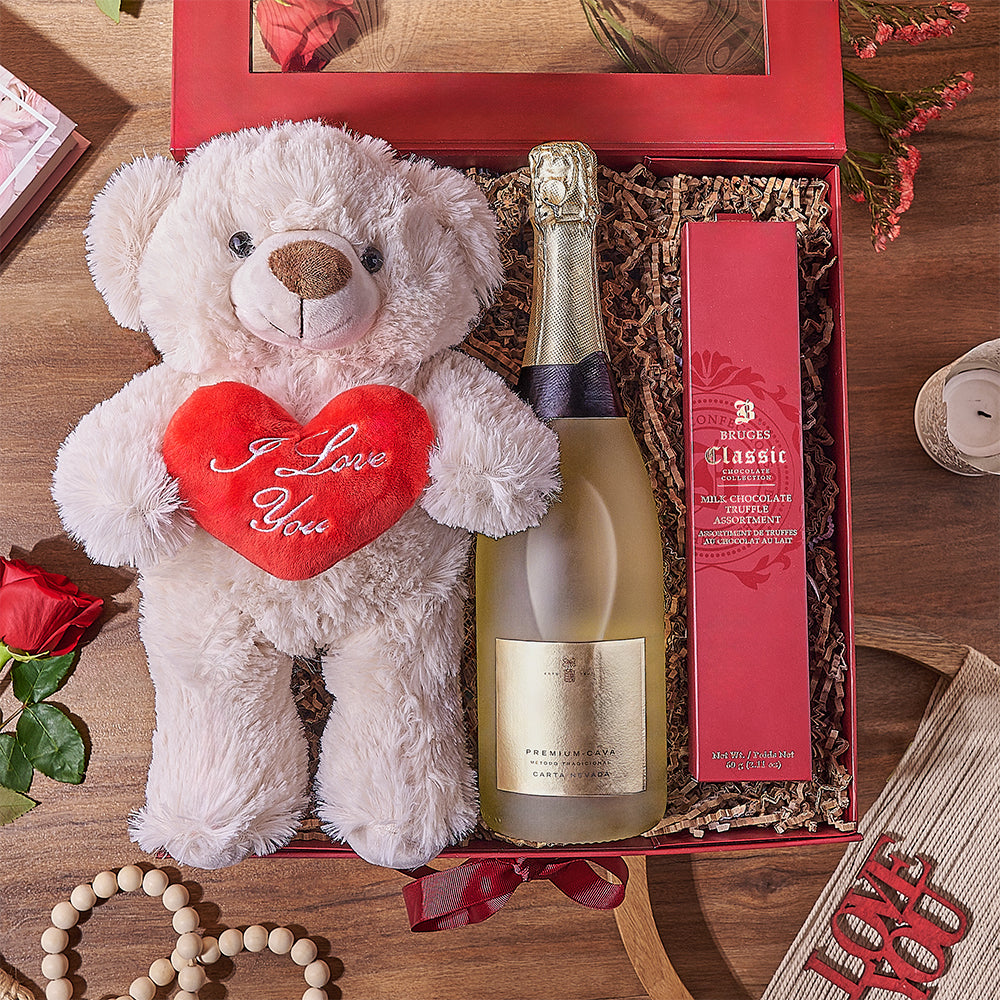 Valentine's Day Sparkling Wine Box – how the gift is presented