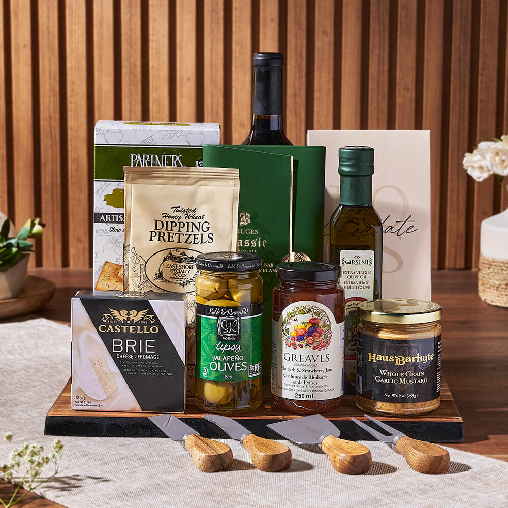 Delicious Gathering Wine &amp; Cheese Gift Set, wine gift, wine, cheese gift, cheese, Hamilton delivery