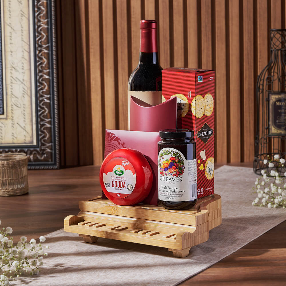 Deluxe Grand Piano &amp; Wine Gift Basket, wine gift, wine, cheese gift, cheese, chocolate gift, chocolate, Hamilton delivery
