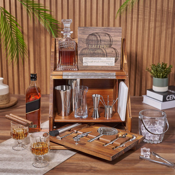 Deluxe Table Top Bar Gift Set Liquor gift baskets Hamilton delivery