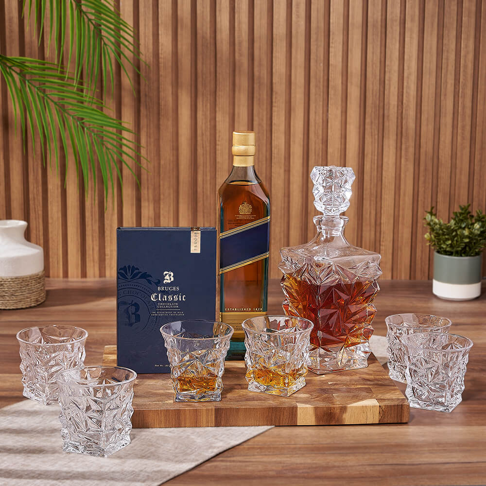 Enduring Decanter &amp; Liquor Gift Set, liquor gift, liquor, decanter gift, decanter, chocolate gift, chocolate, Hamilton delivery