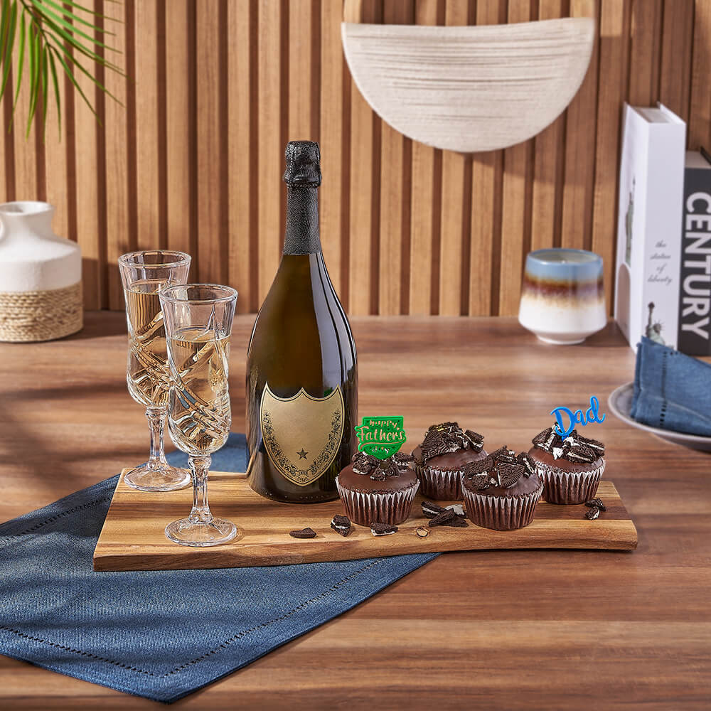 Father’s Day Bubbly & Cupcake Gift, fathers day gift, fathers day, sparkling wine gift, sparkling wine, champagne gift, champagne, cupcake gift, cupcake, Hamilton delivery