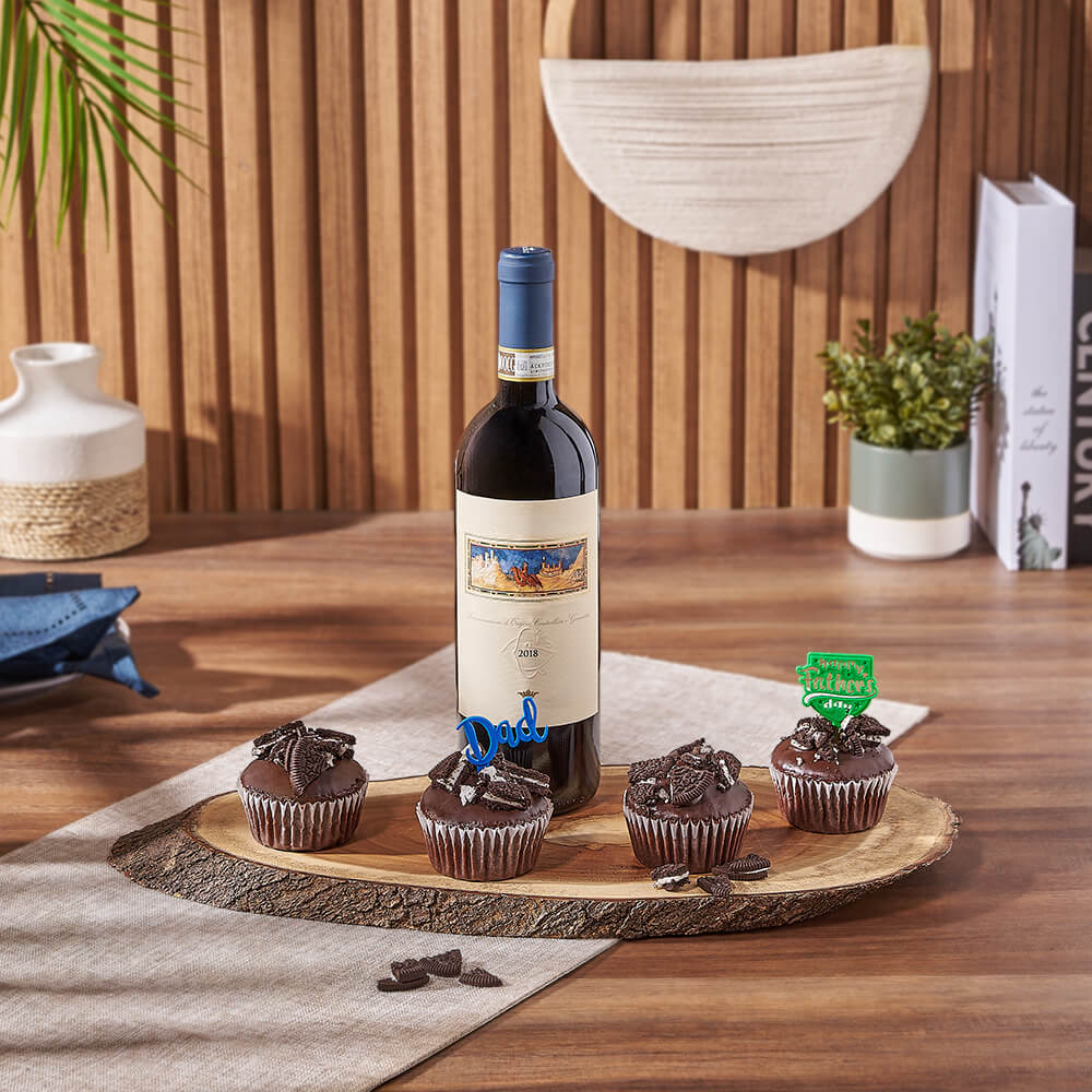 Father’s Day Wine &amp; Cupcake Gift, wine gift, wine, cupcake gift, cupcake, fathers day gift, fathers day, Hamilton delivery