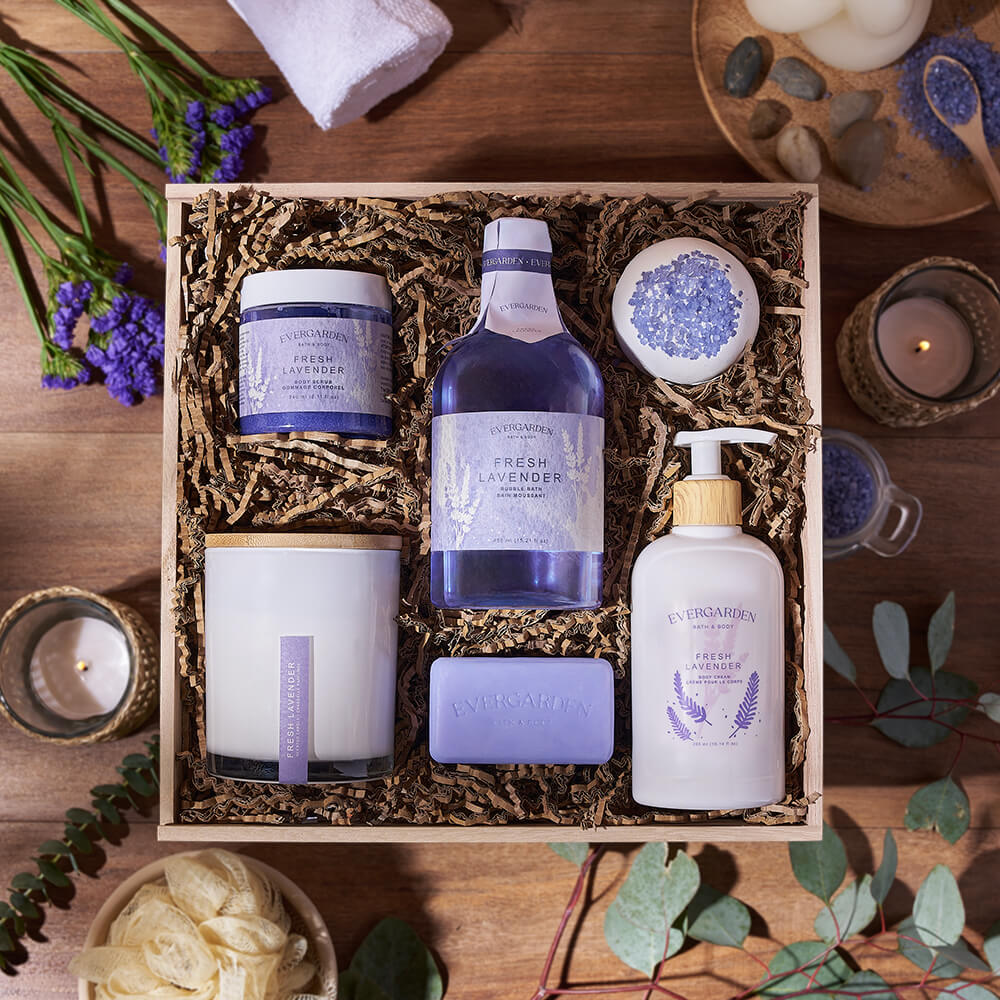 Fresh Lavender Spa Gift Crate, spa gift, spa, bath &amp; body gift, bath &amp; body, mothers day gift, mothers day, Hamilton delivery